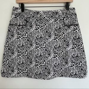 Sport Haley Black & White Paisley Print Tennis Skirt - 8